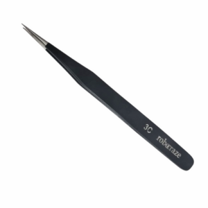 Roboskillify Black Epoxy Coated Stainless Steel Tweezer 3C